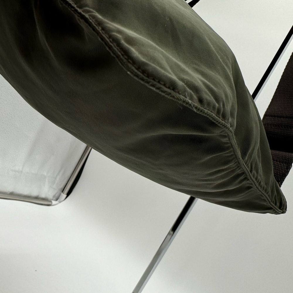 Prada - Authentic - Olive Green Canvas Tote Bag / Messenger Bag - Picture 7 of 16